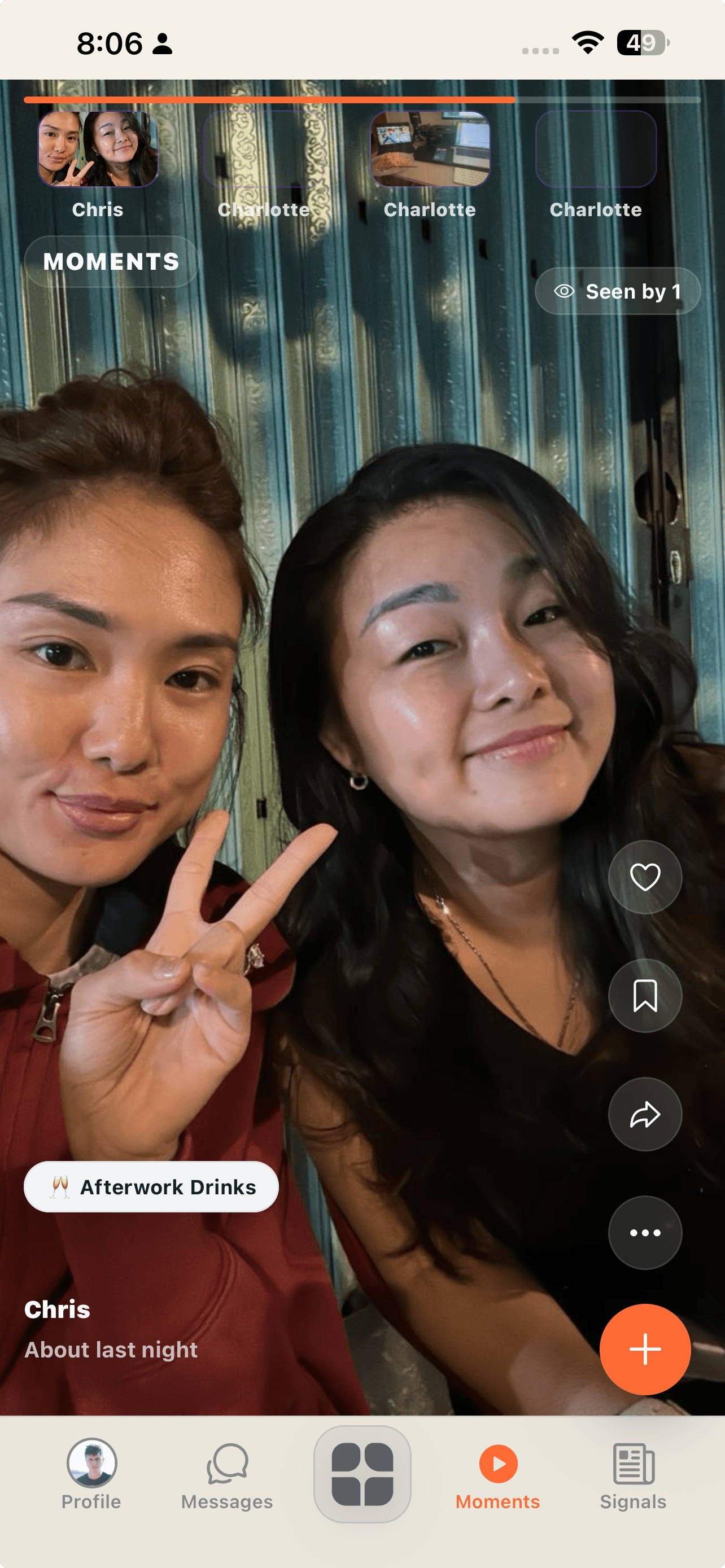 Share real-life moments screenshot