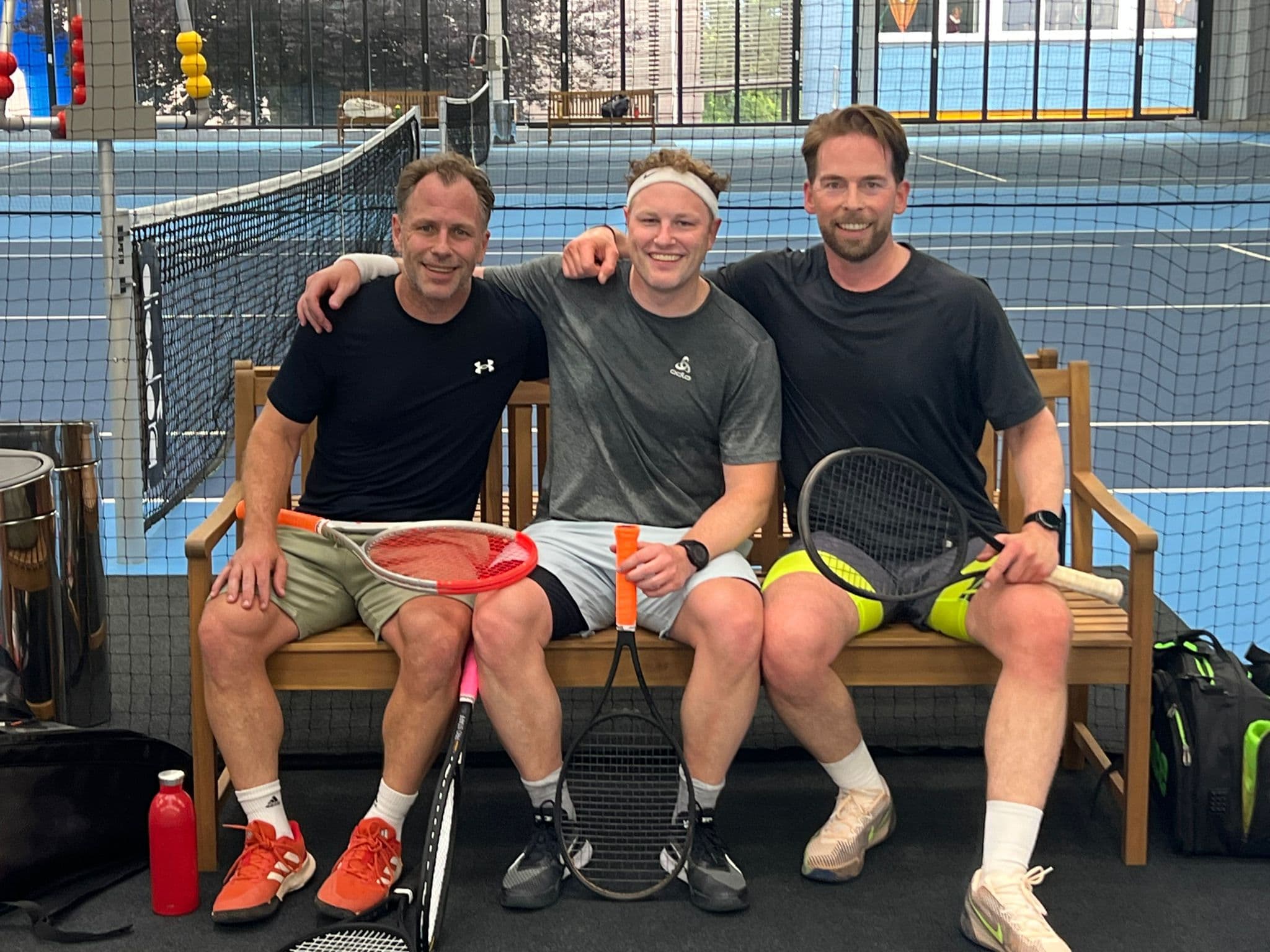 Friends doing sports